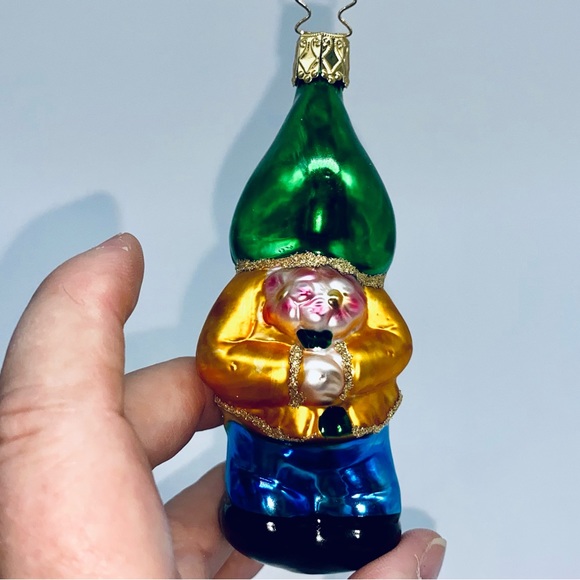 Authentic Star-Topped Inge-Glas German Made Christmas Ornament Dwarf - Picture 3 of 5